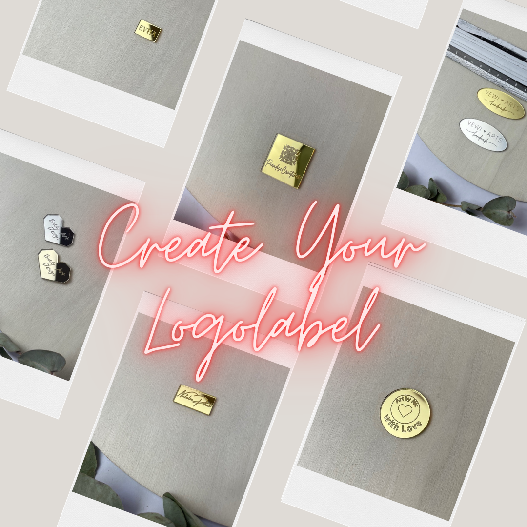 Logolabel  "QUADRAT" aus Acryl