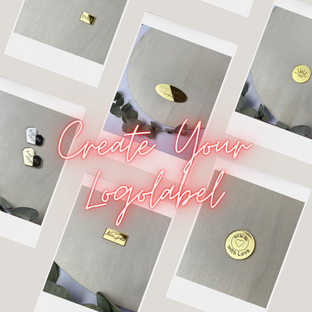 Logolabel  "RECHTECK" aus Acryl