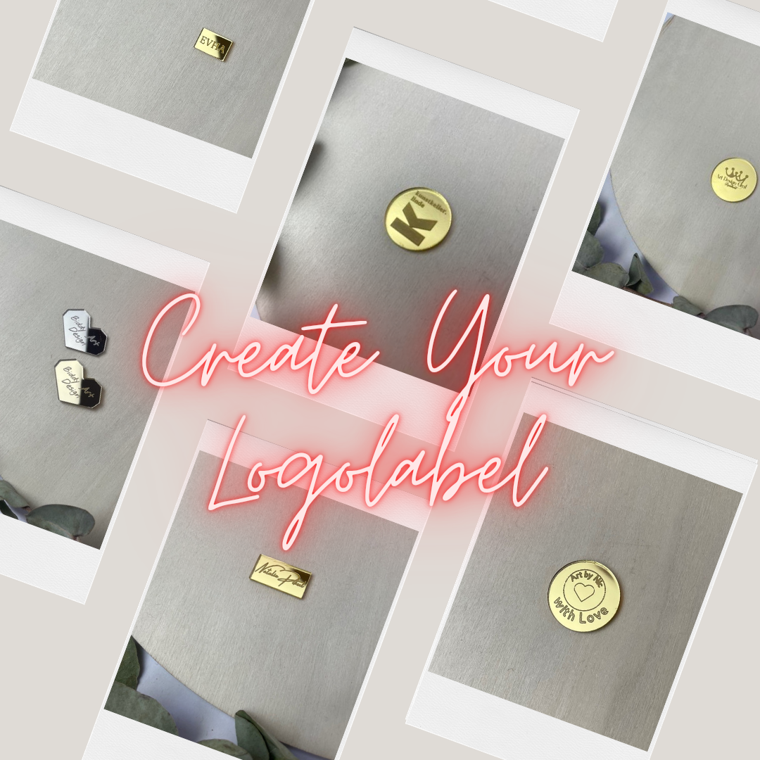 Logolabel  "HERZFORM" aus Acryl