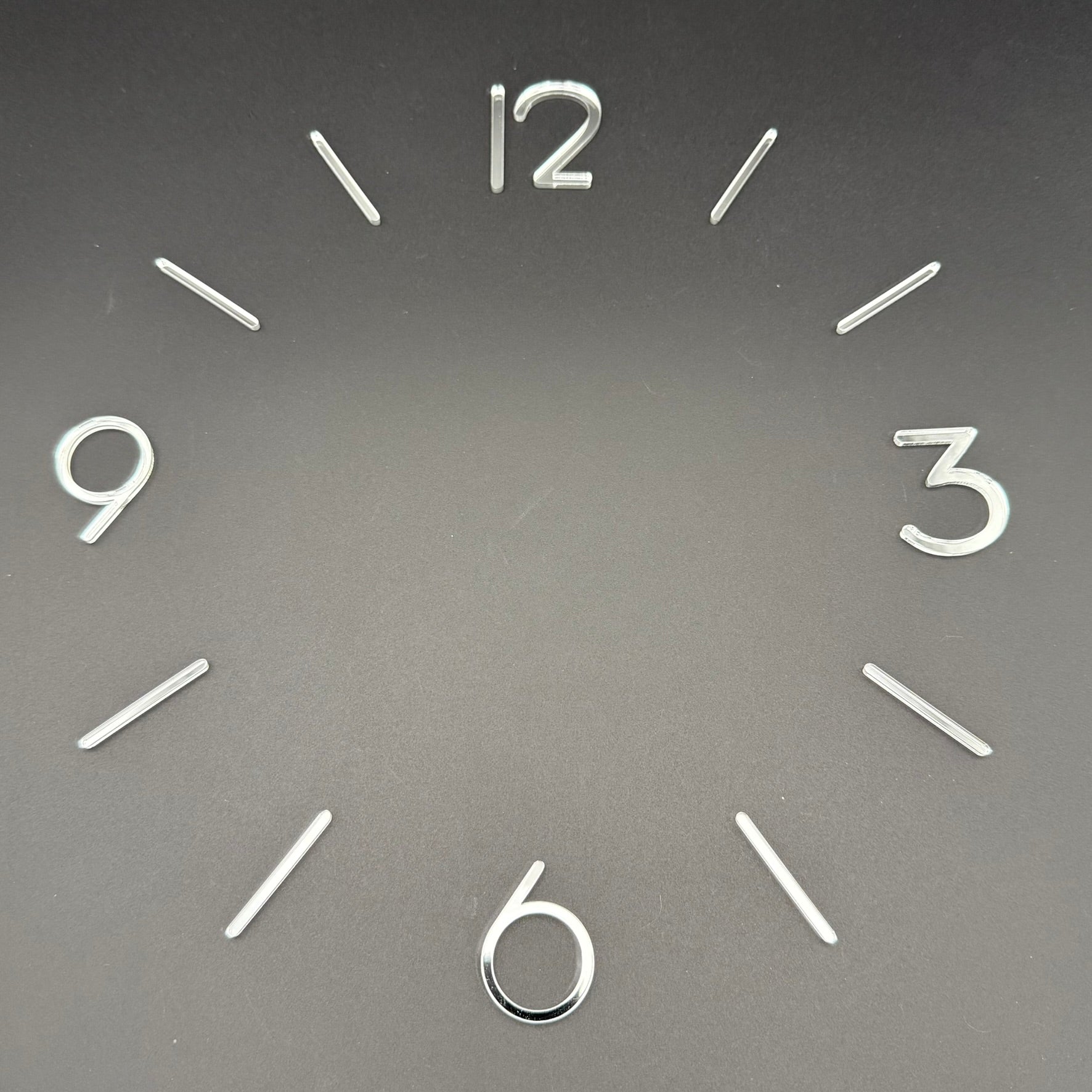 Ziffern aus Spiegelacryl für DIY Uhr | Uhrenset 3, 6, 9, 12 in Gold | Optional mit Punkt- oder Strichmarkierungen | Leicht anzubringen