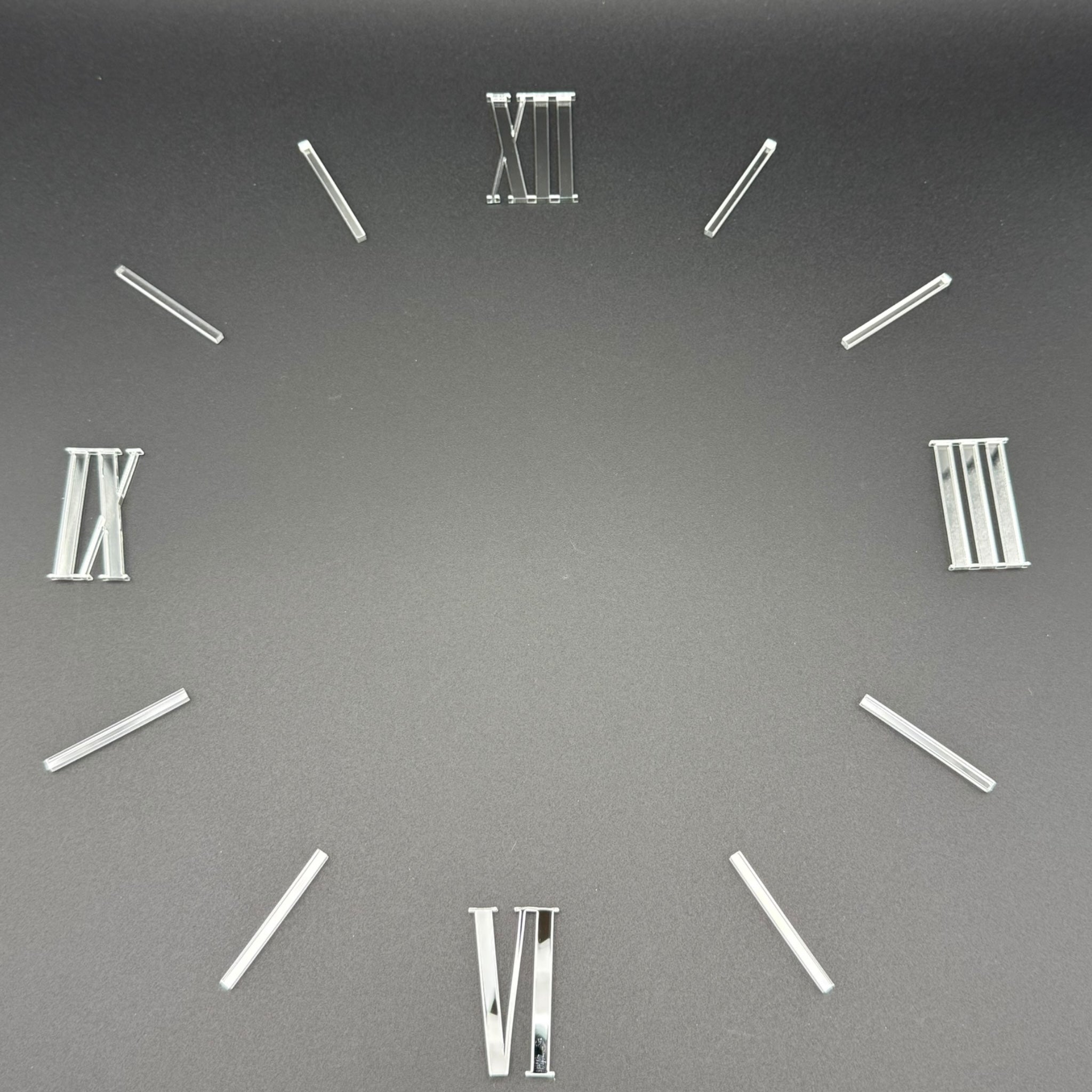 DIY Uhr Slim Style | Acryl-Ziffern im römischen Design | 4 Zahlen + Punkte – elegant & modern