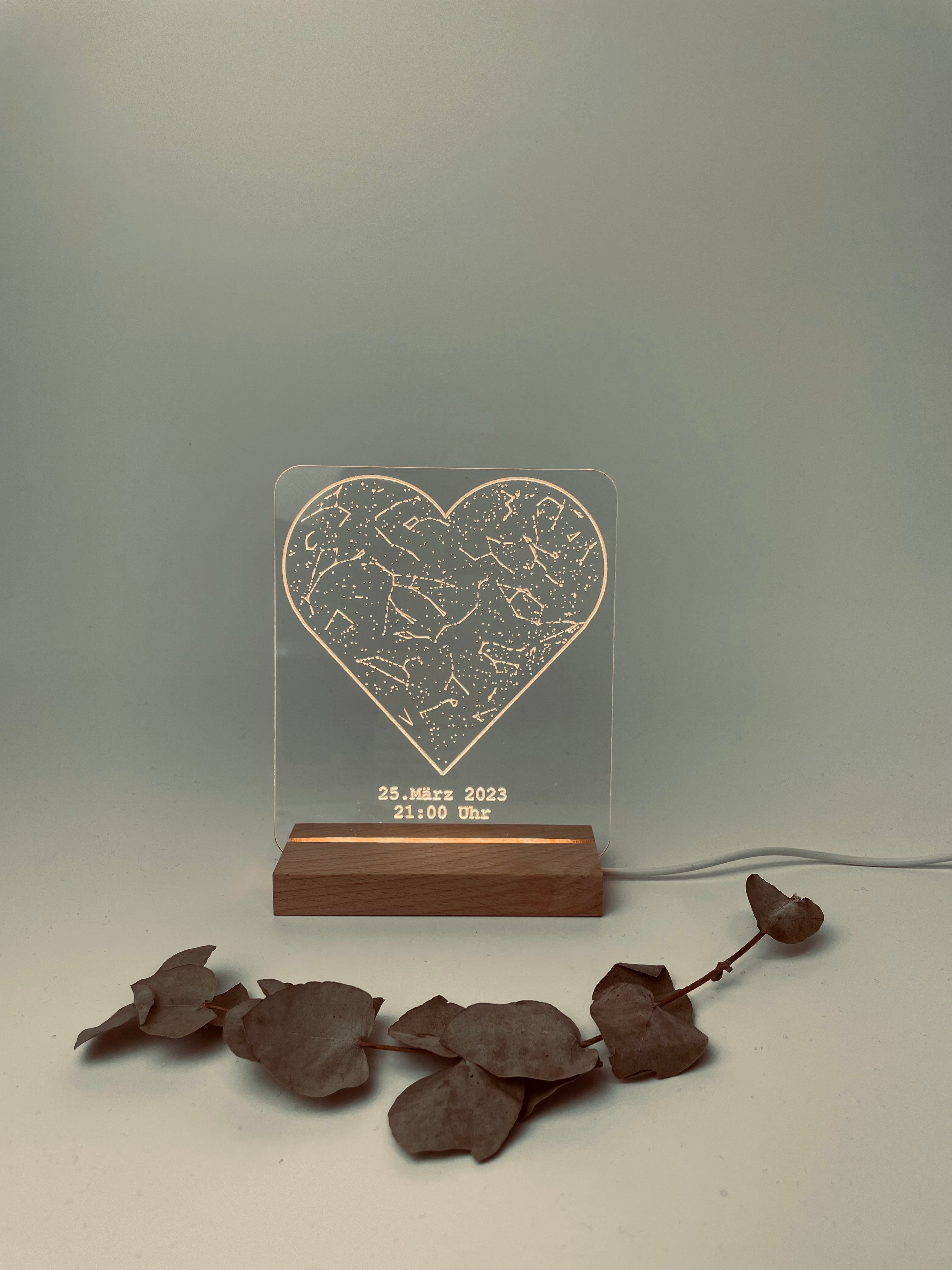 Personalisierte Sternenhimmel LED Lampe