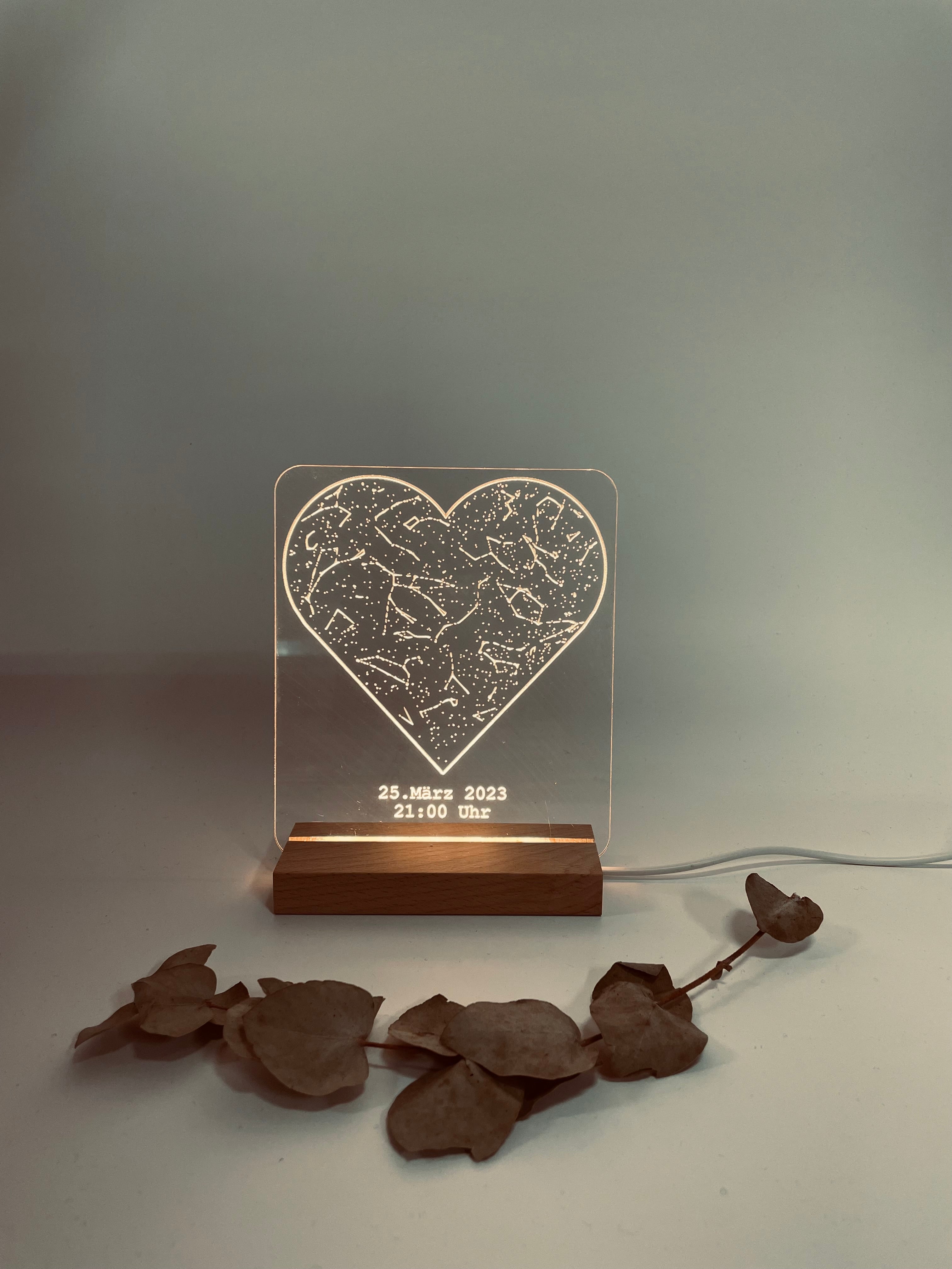 Personalisierte Sternenhimmel LED Lampe