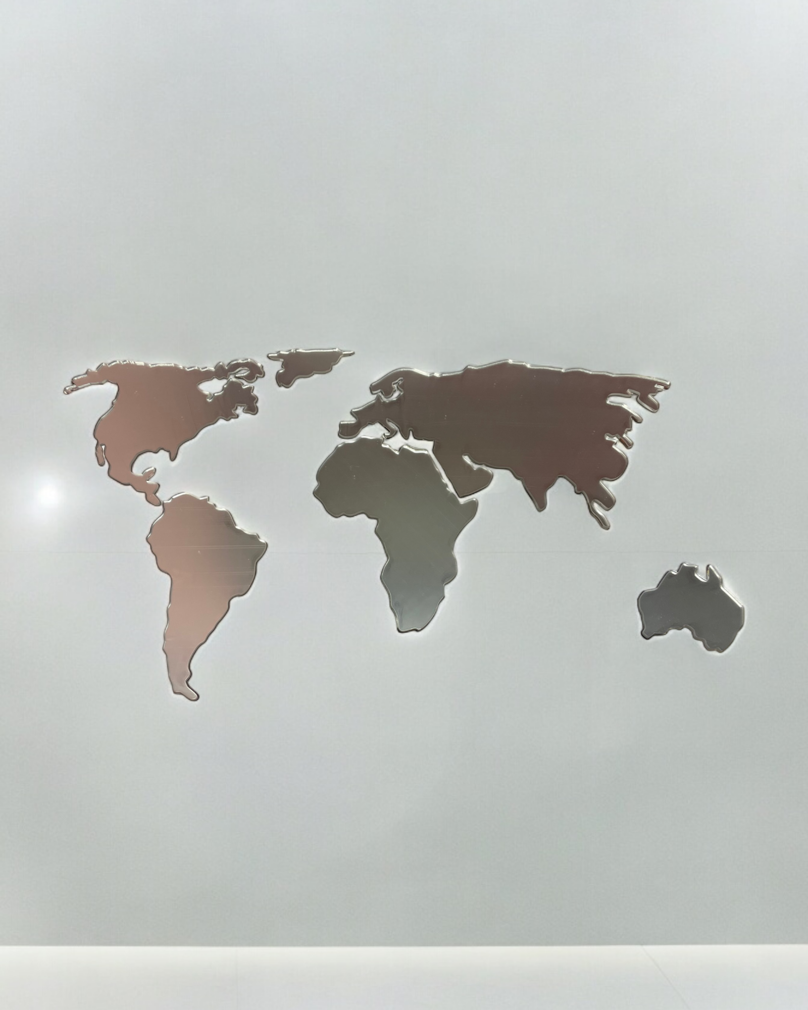 Template Design "Weltkarte"für Uhr oder Wandbild aus Spiegelacryl