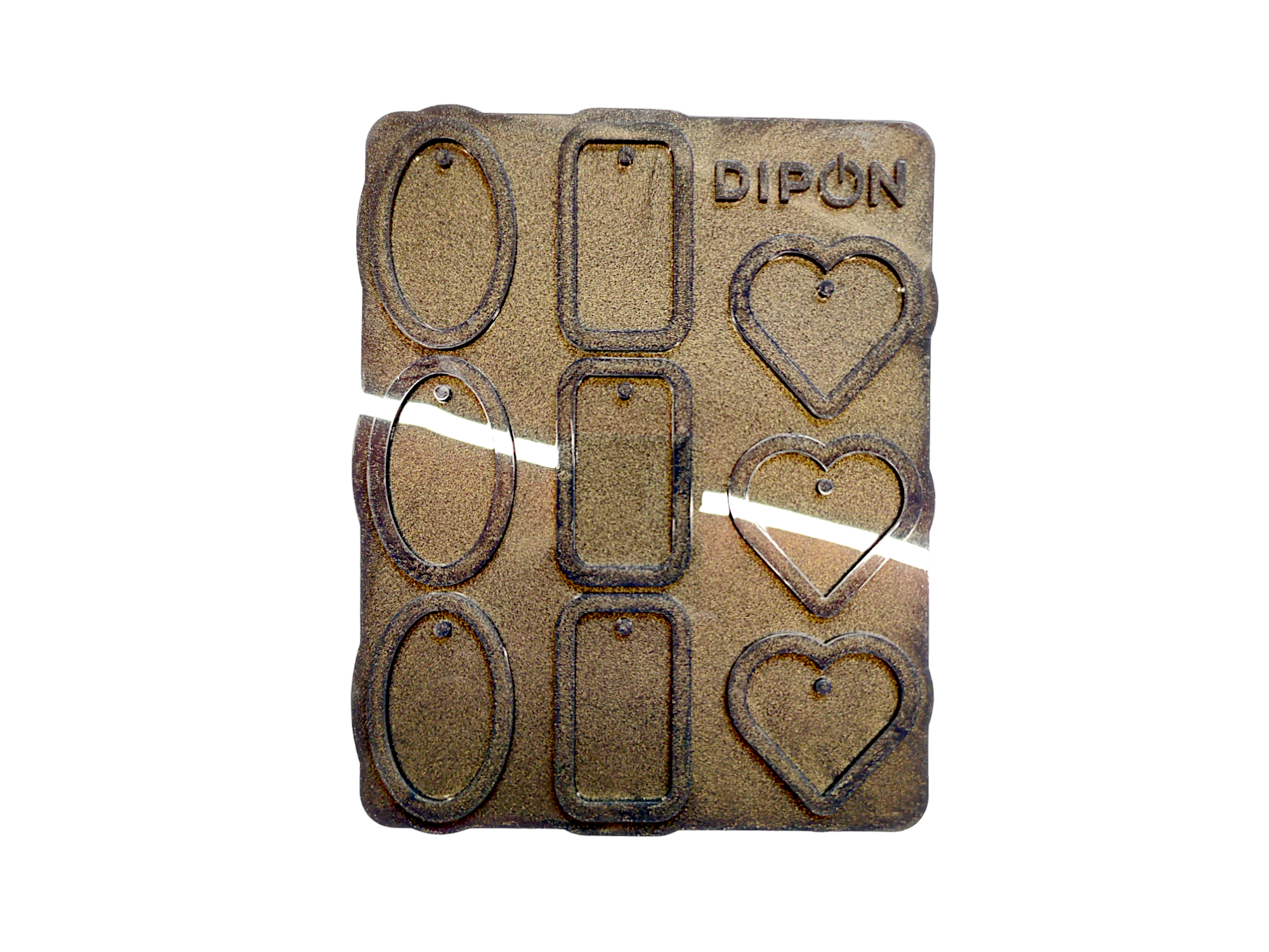 Mold No. 044 Anhänger Set Oval, Rechteck, Herz