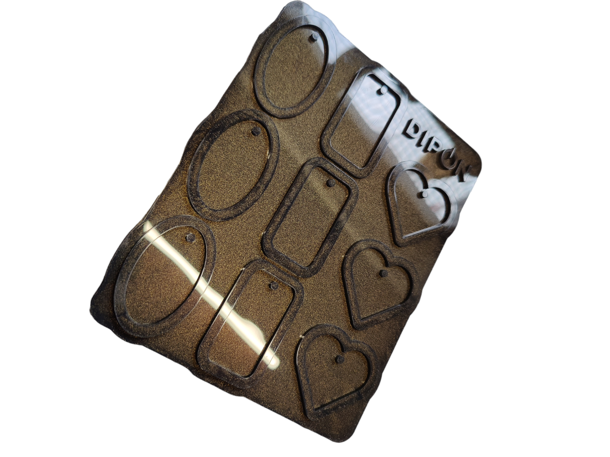 Mold No. 044 Anhänger Set Oval, Rechteck, Herz