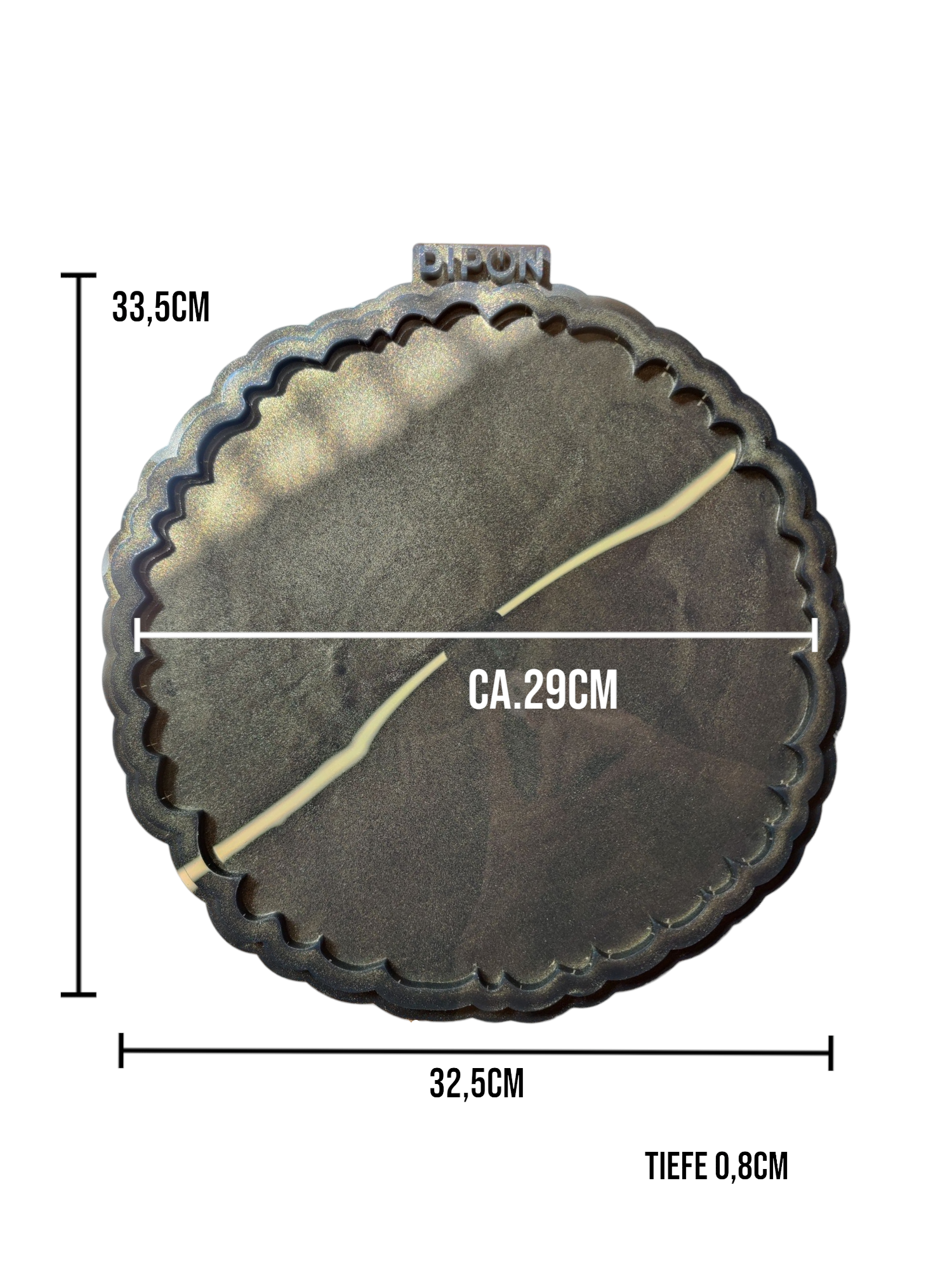 Mold No. 020 Tablett wolkiger Rand