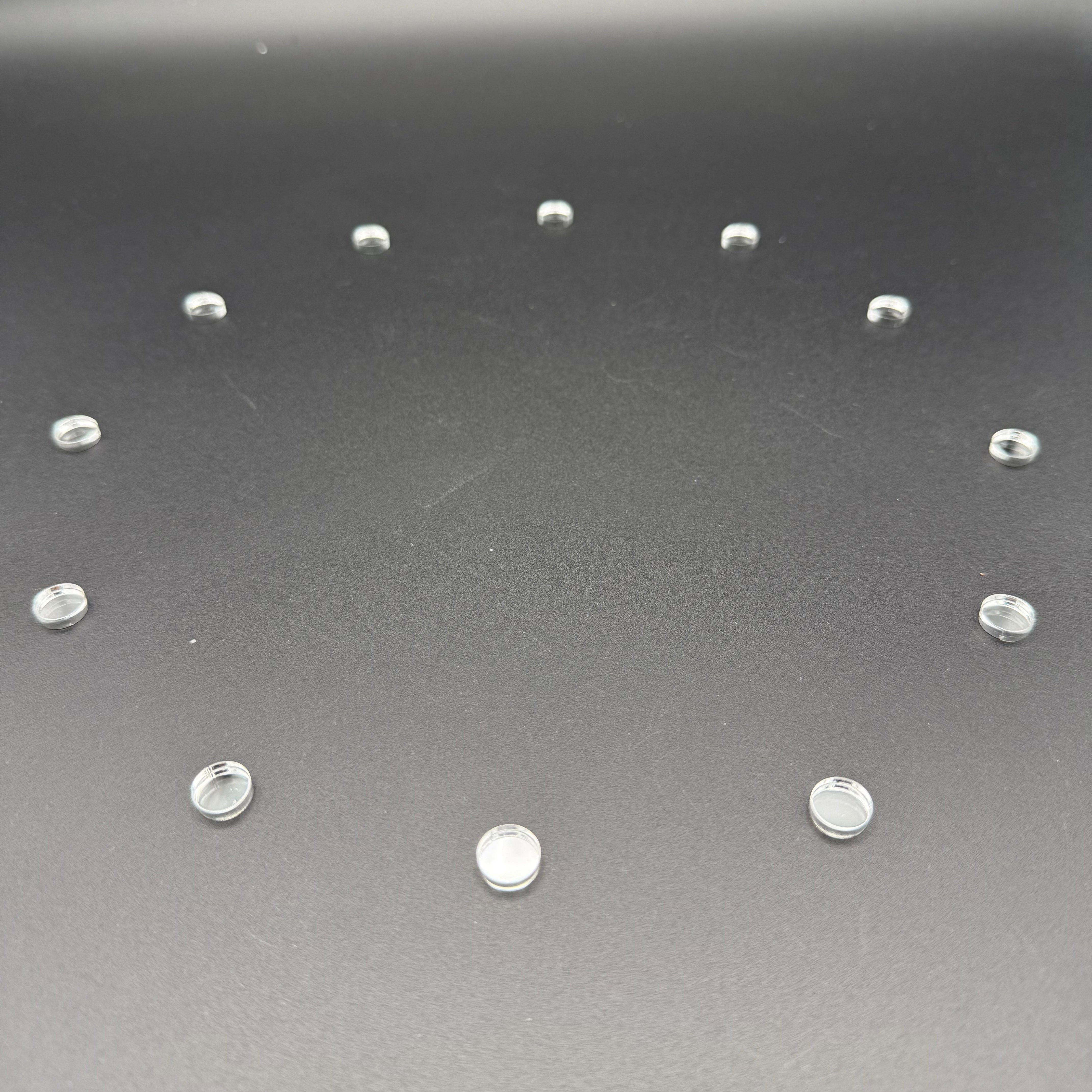 Punkte für Uhrenherstellung aus Spiegelacryl – DOT SET – 12 runde Markierungen – minimalistisches Uhrendesign aus Acryl