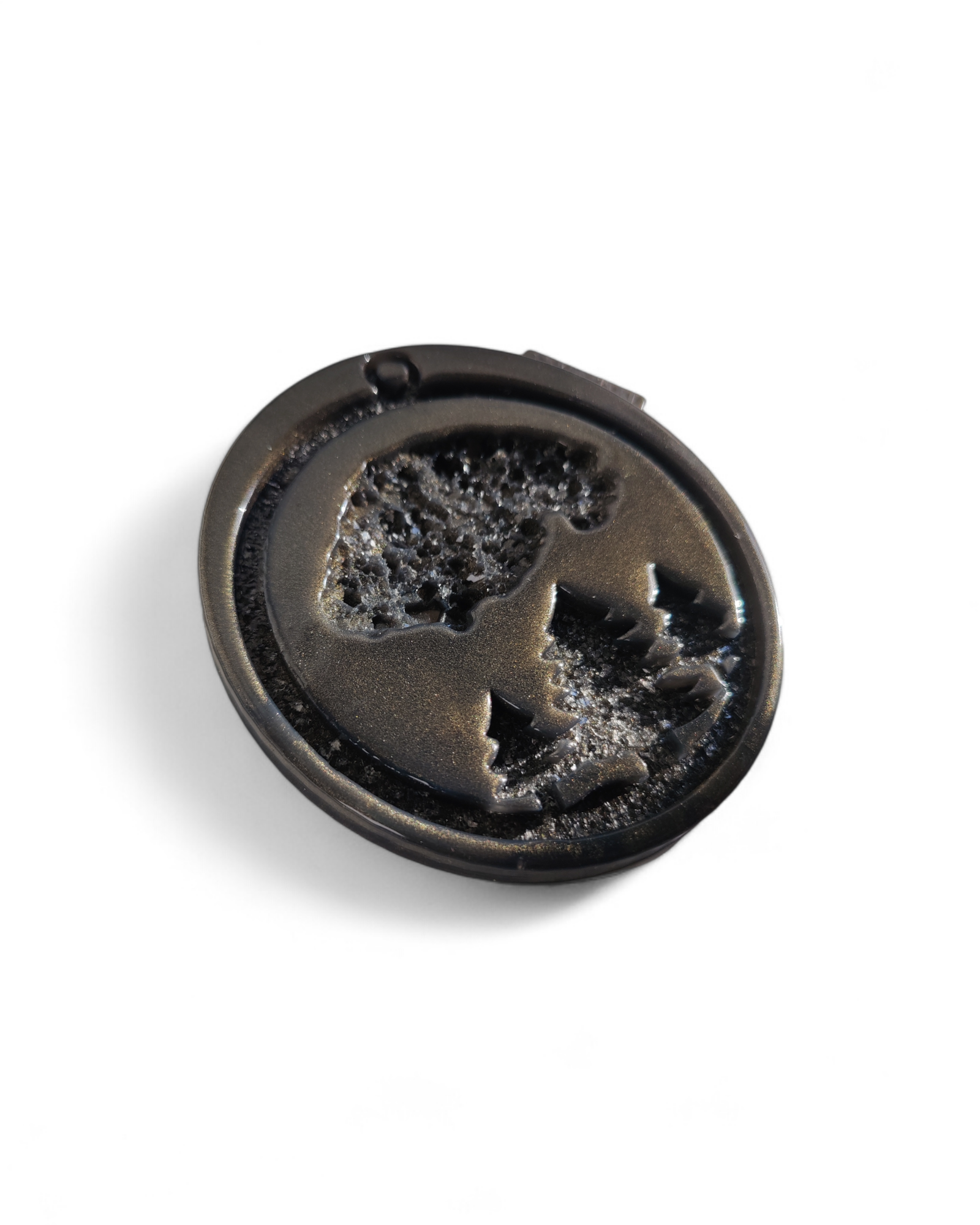 Mold No. 073 Weihnachtlichen Anhänger mit Schimmerndem Kristalleffekt und Druzy Highlight